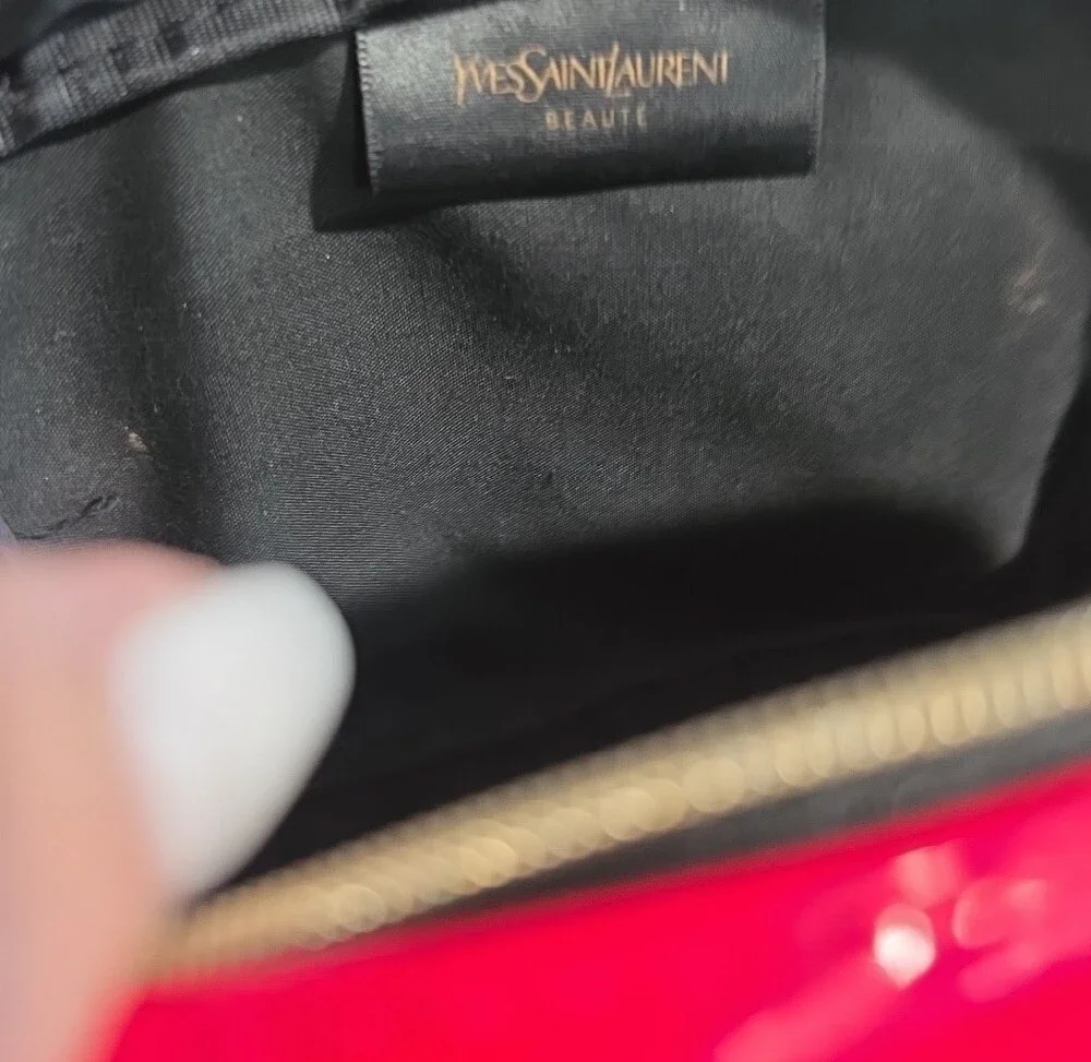 Red Patent Cosmetic Pouch - Women Bags YSL Beauty 